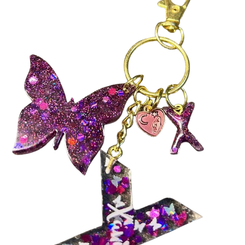 Purple Butterfly Keychain
