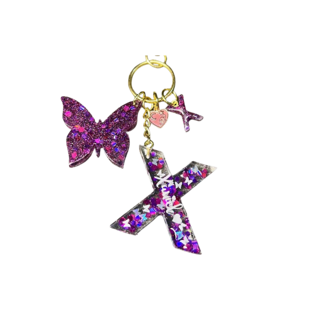 Purple Butterfly Keychain